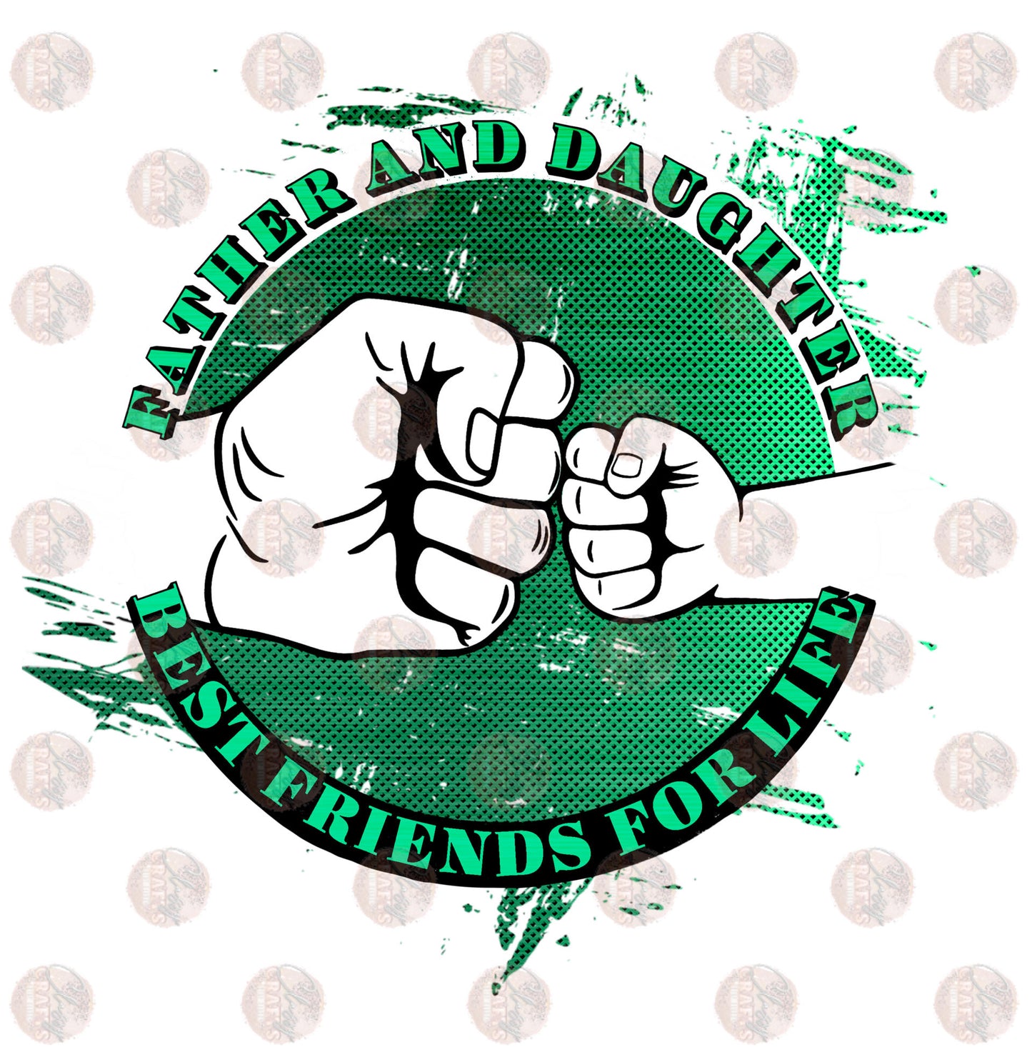 Father and Daughter Green- Sublimation Transfer