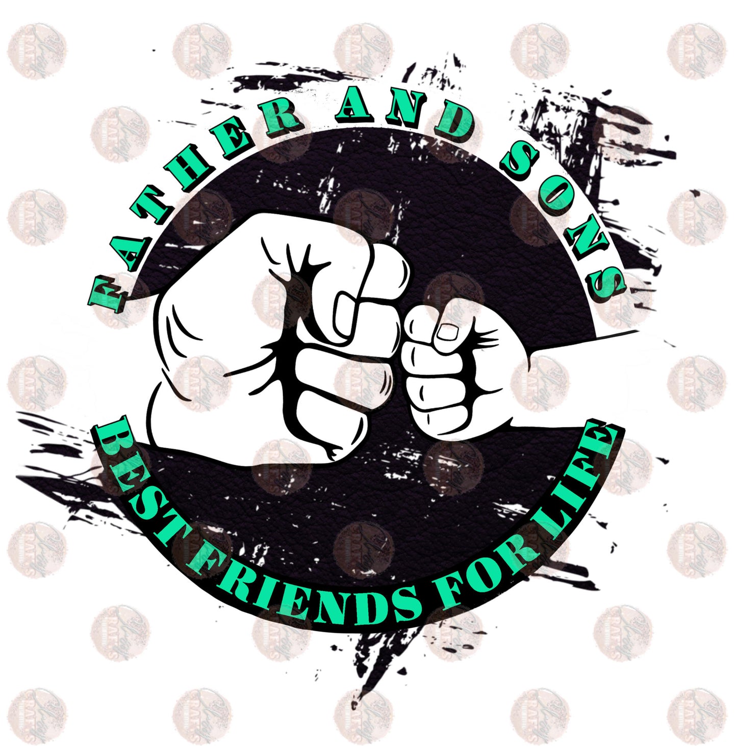 Father and Sons Green & Black Transfer