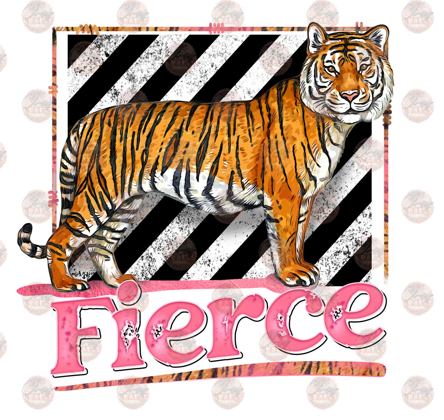 Fierce Tiger Pink Tumbler Wrap