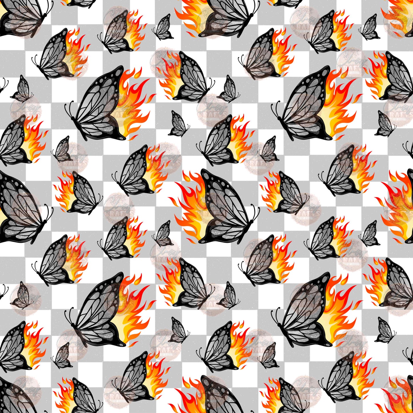 Fire Butterfly 2 Seamless Wrap