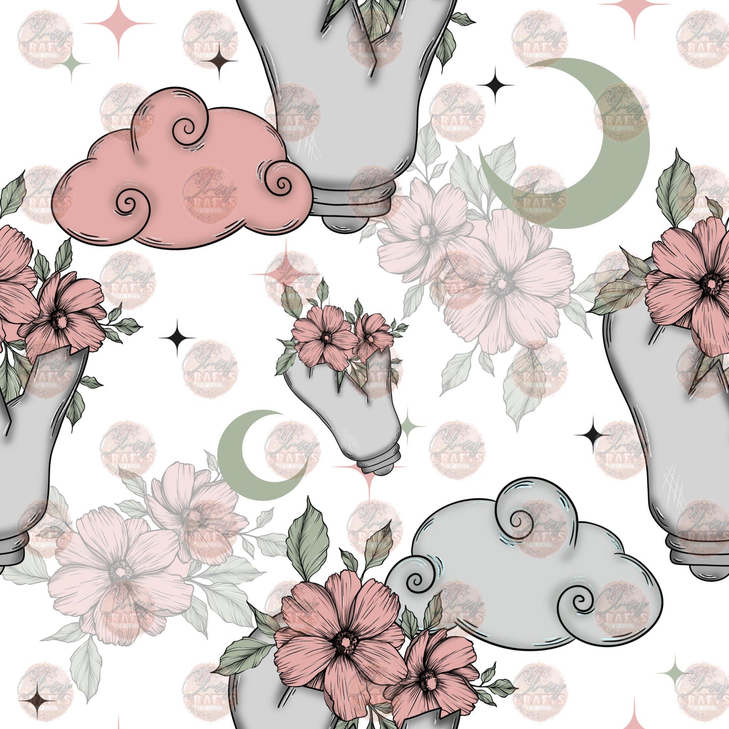 Floral Bulb 2 Seamless Wrap