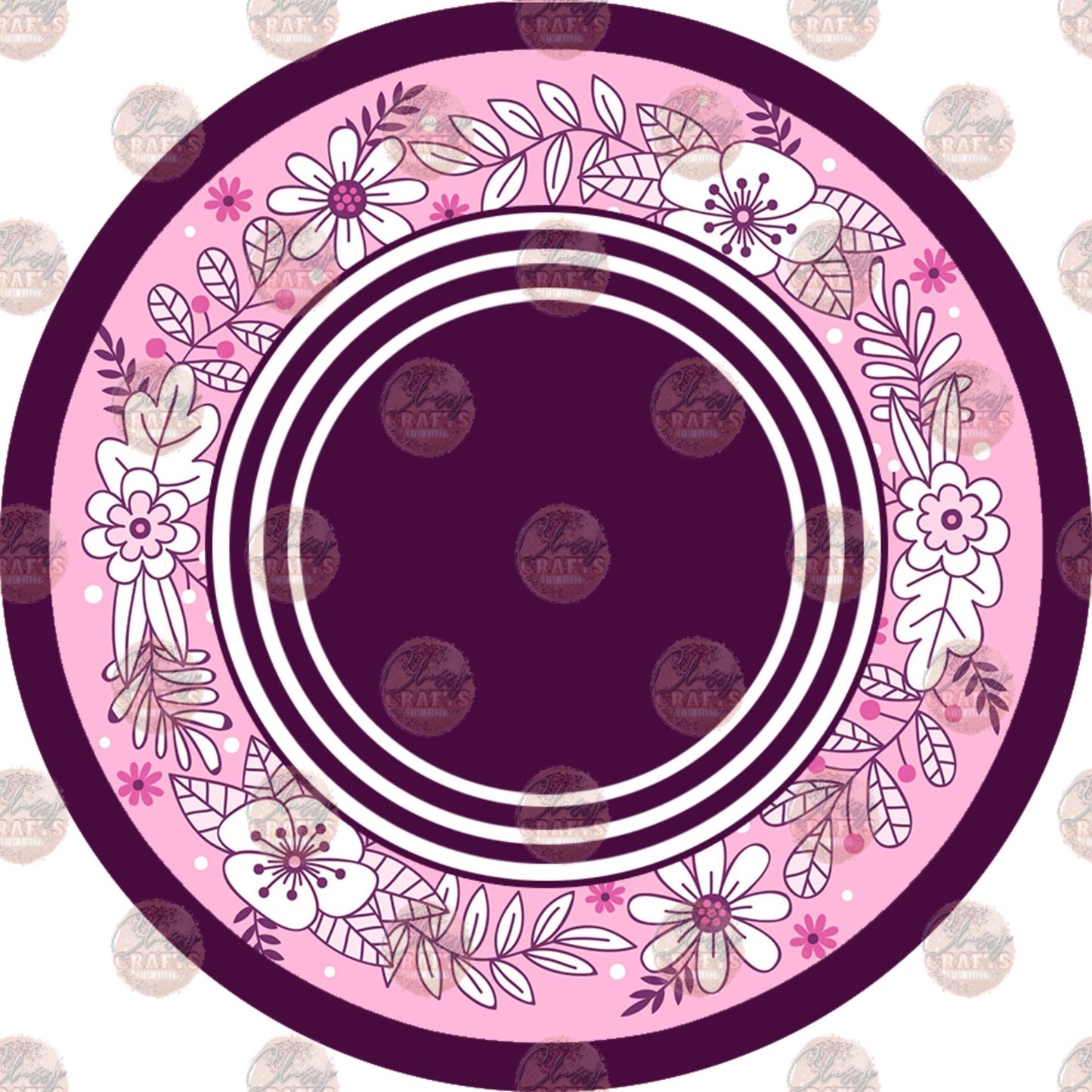 Floral Design 14 Car Coaster - Sublimation Transfer