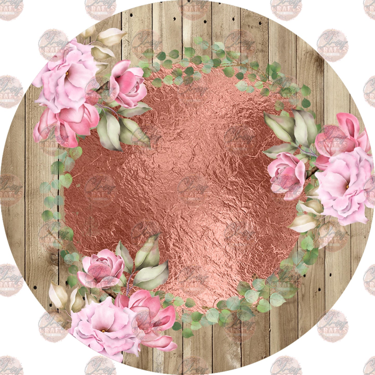 Floral Design 15 Car Coaster - Sublimation Transfer
