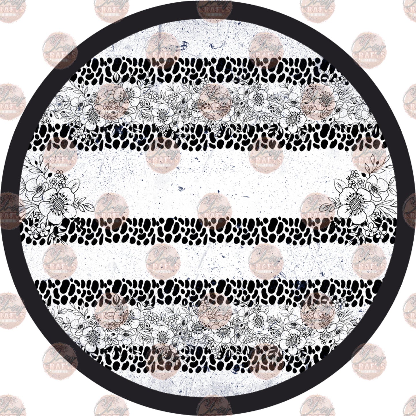 Floral Design 23 Car Coaster - Sublimation Transfer