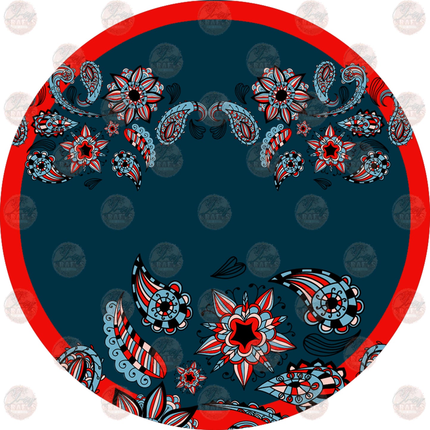Floral Design 29 Car Coaster - Sublimation Transfer