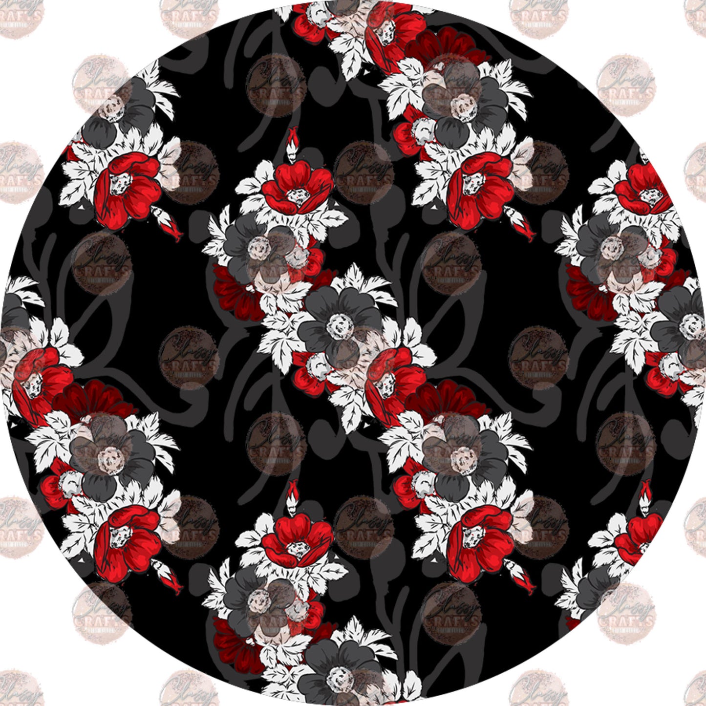 Floral Design 4 Car Coaster - Sublimation Transfer