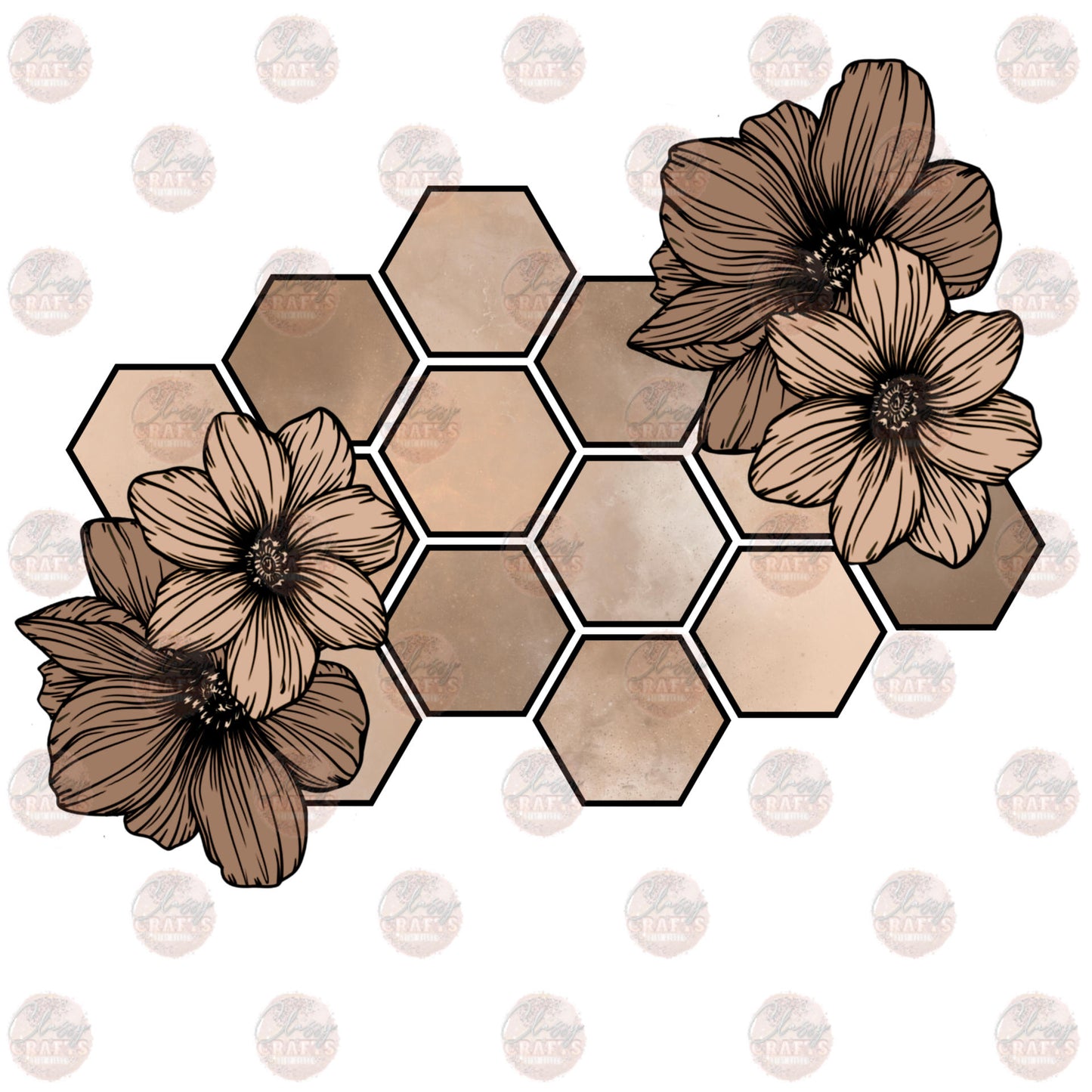 Floral Honeycomb Transfer