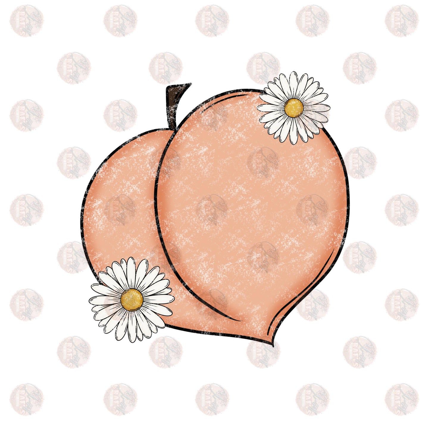 Floral Peach Transfer