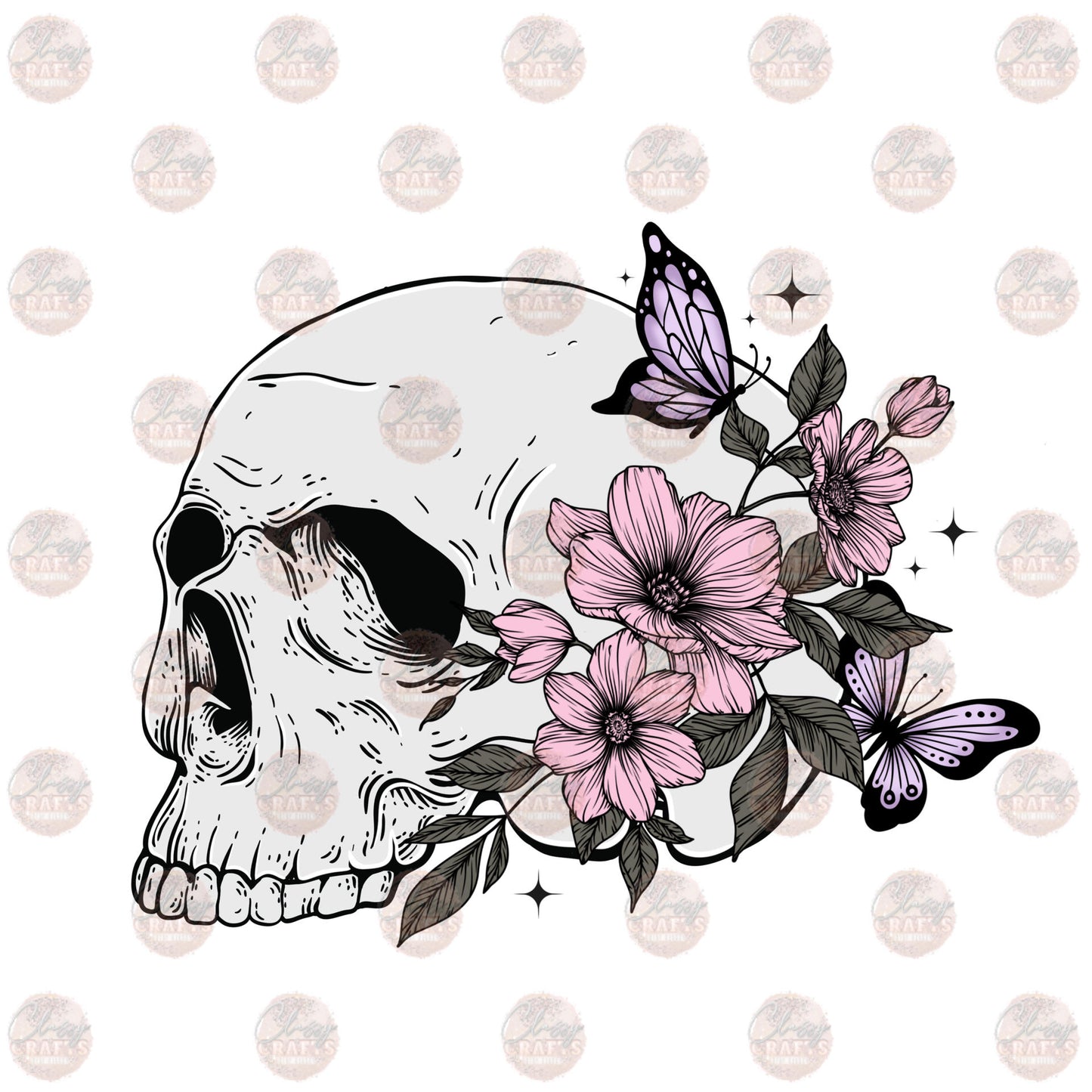 Floral Skellie Transfer