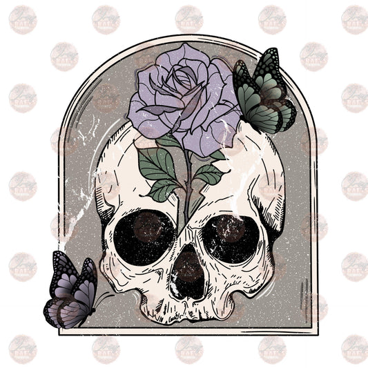 Floral Skull Transfer