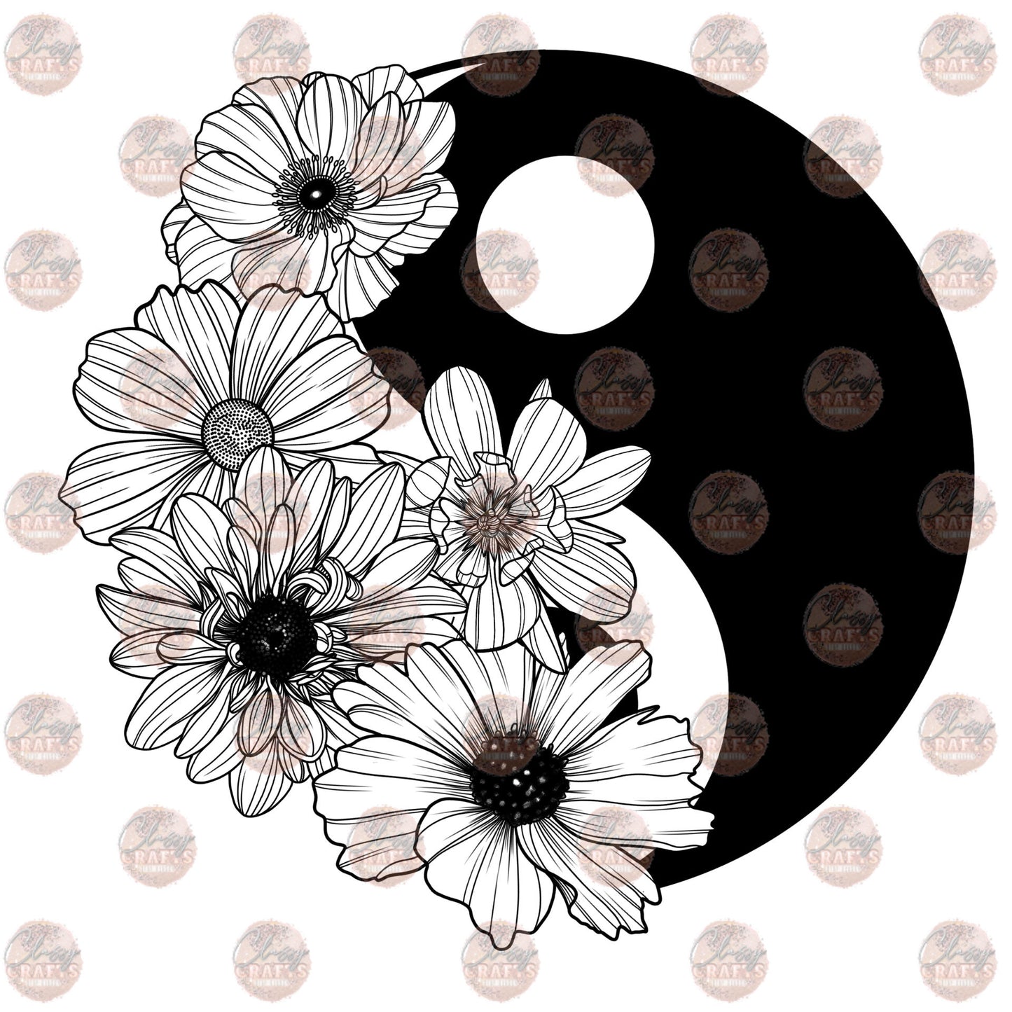 Floral Yin Yang Transfer