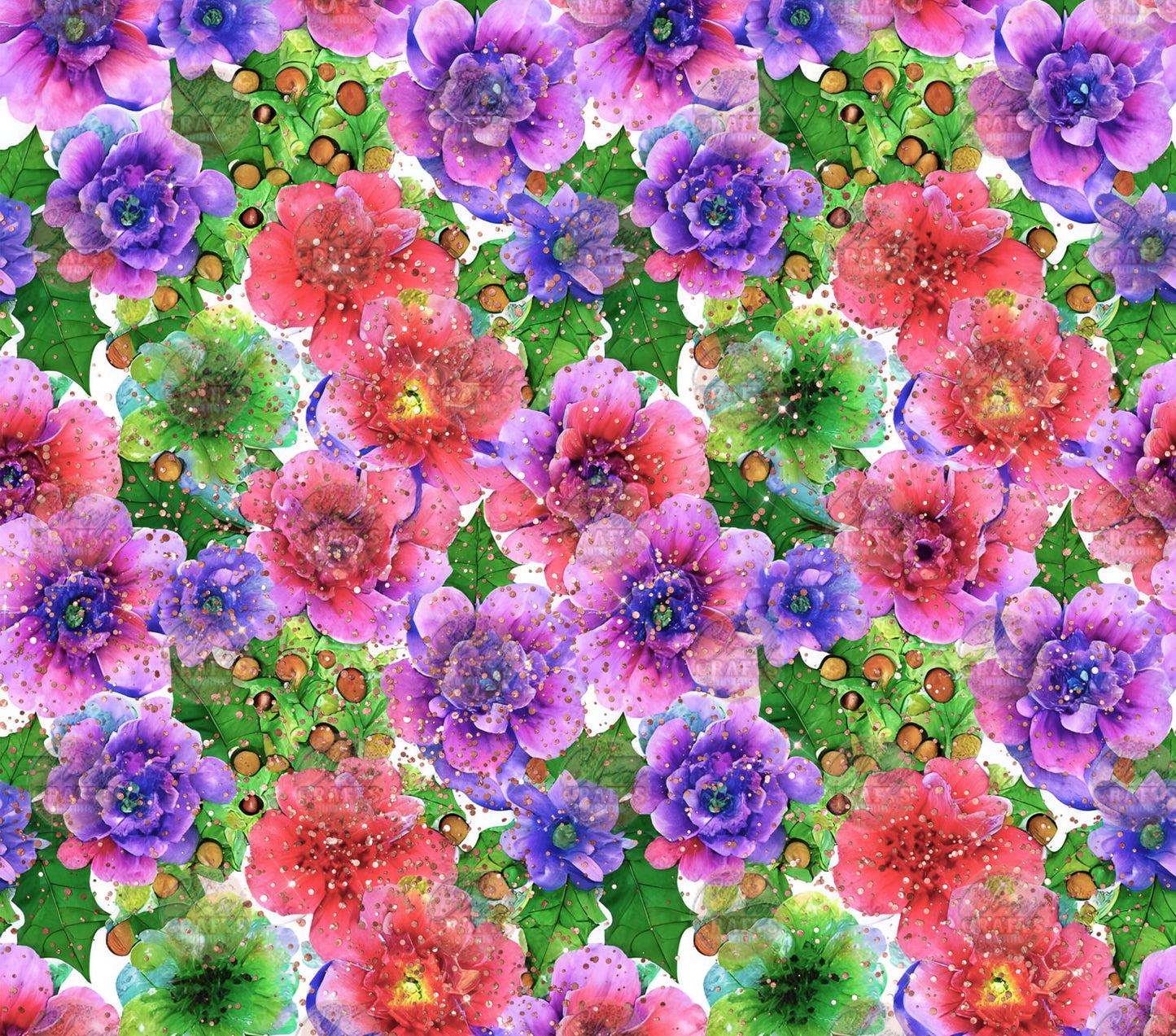 Flower Pattern Tumbler Wrap