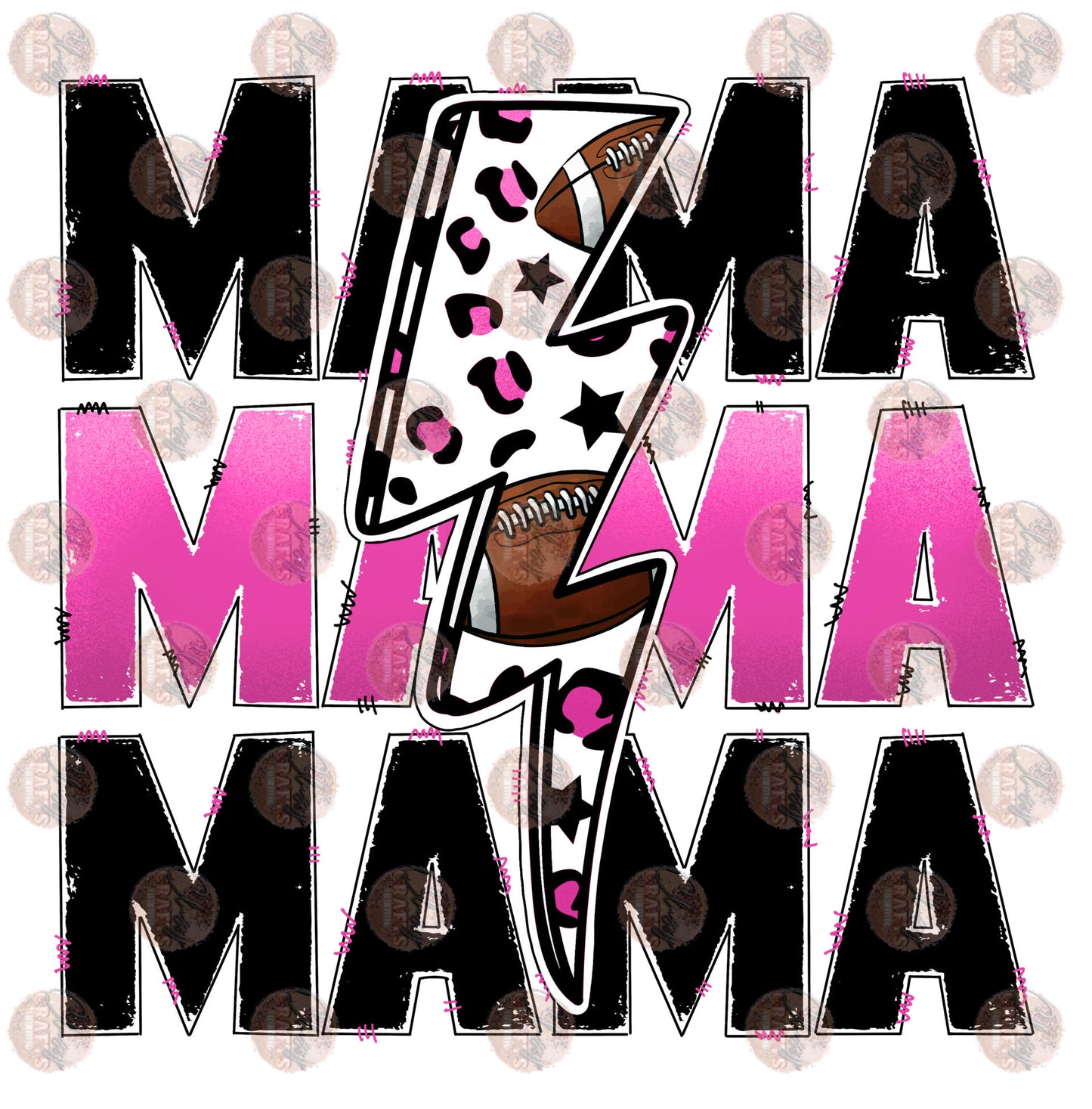 Football Mama Pink Transfer