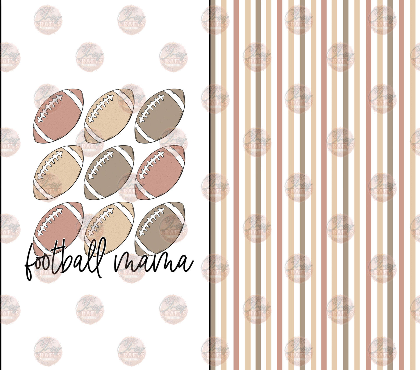 Football Mama Tumbler Wrap