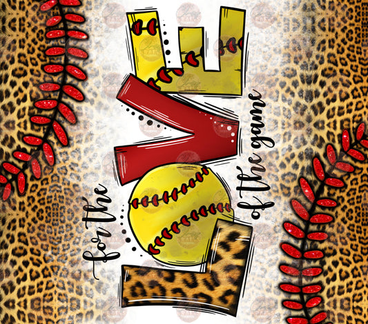 For The Love Of The Game Softball Tumbler Wrap