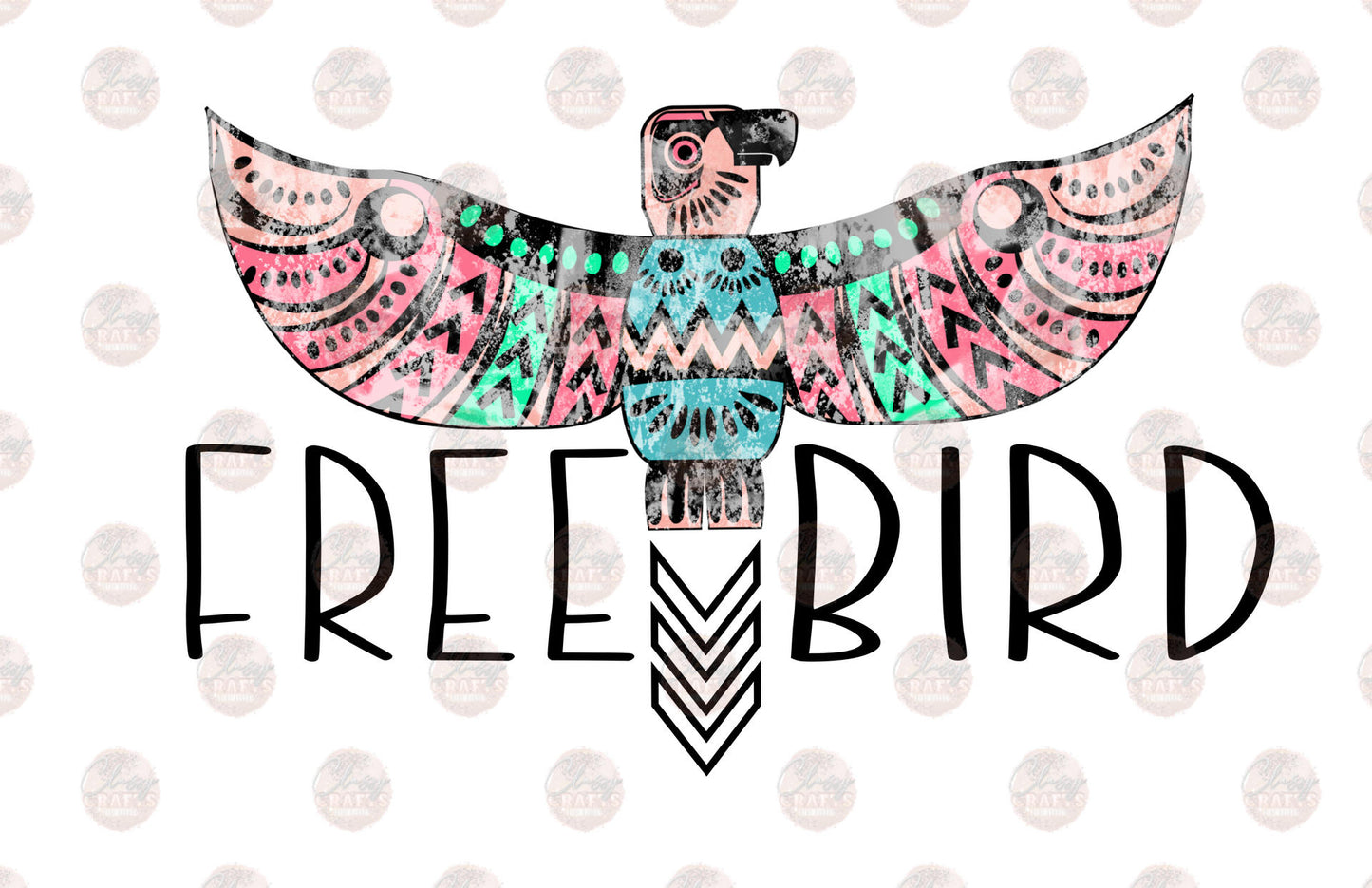 Free Bird Pink Transfer