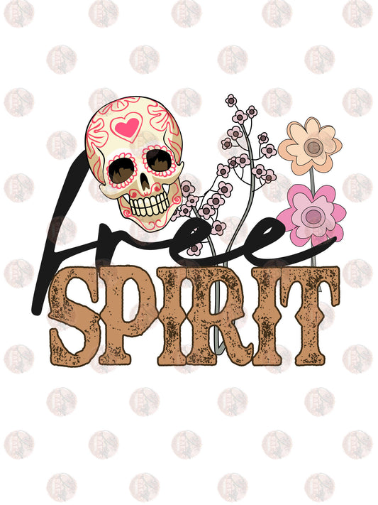 Free Spirit Skelly Floral Transfser