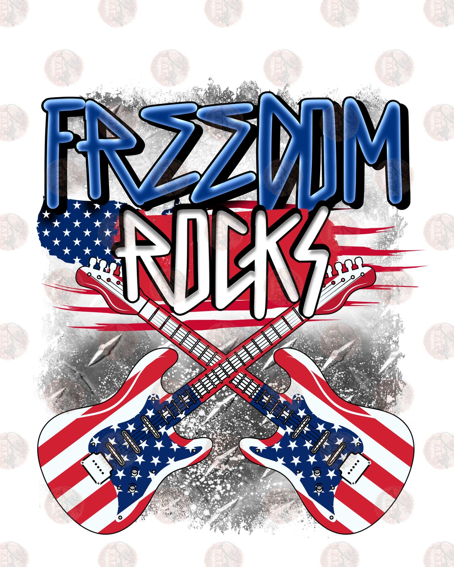 Freedom Rocks Red Transfer