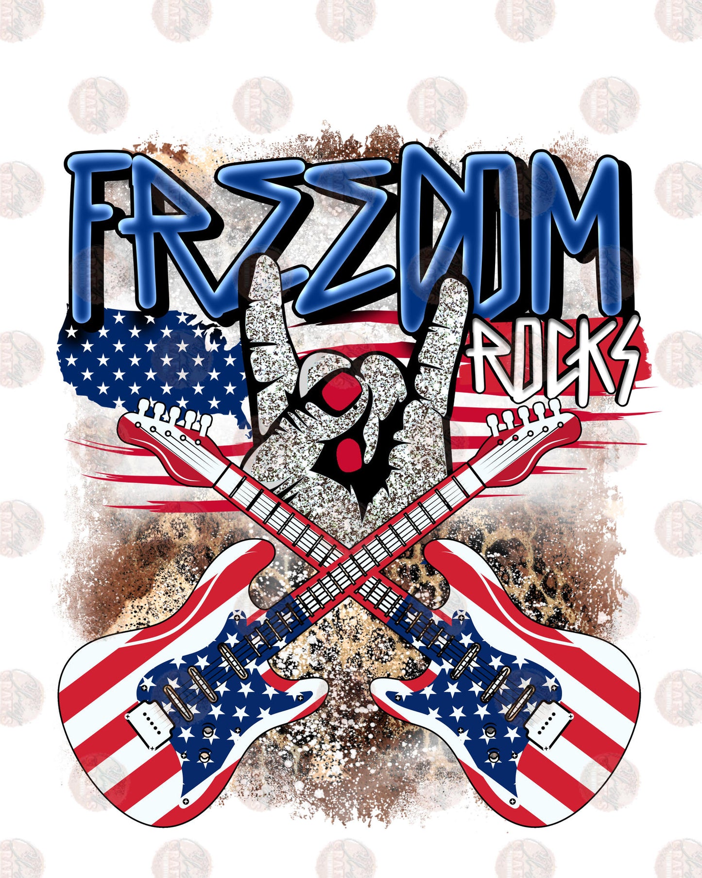 Freedom Rocks Rock on Hand Transfer