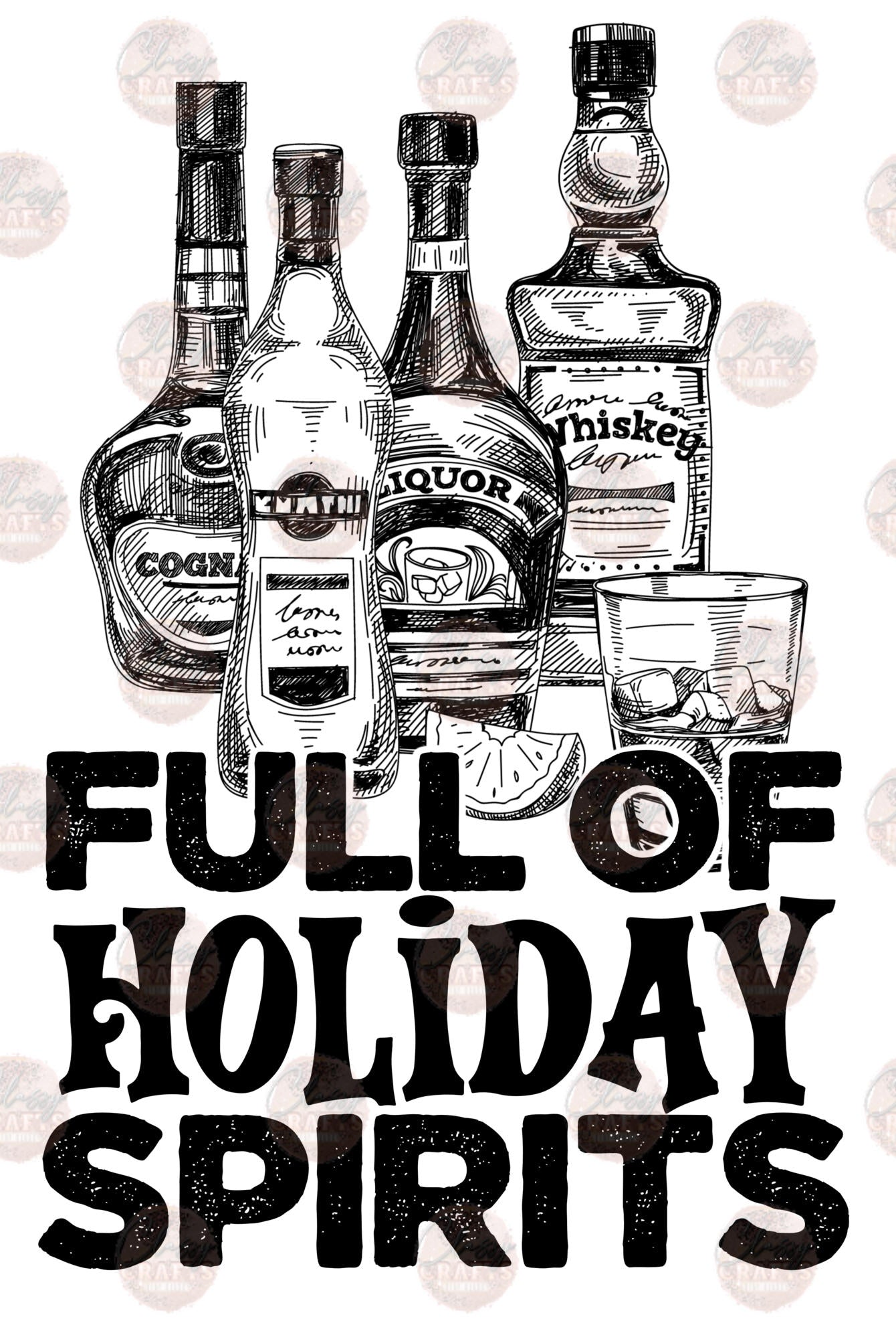 Full Of Holiday Spirits Transfer