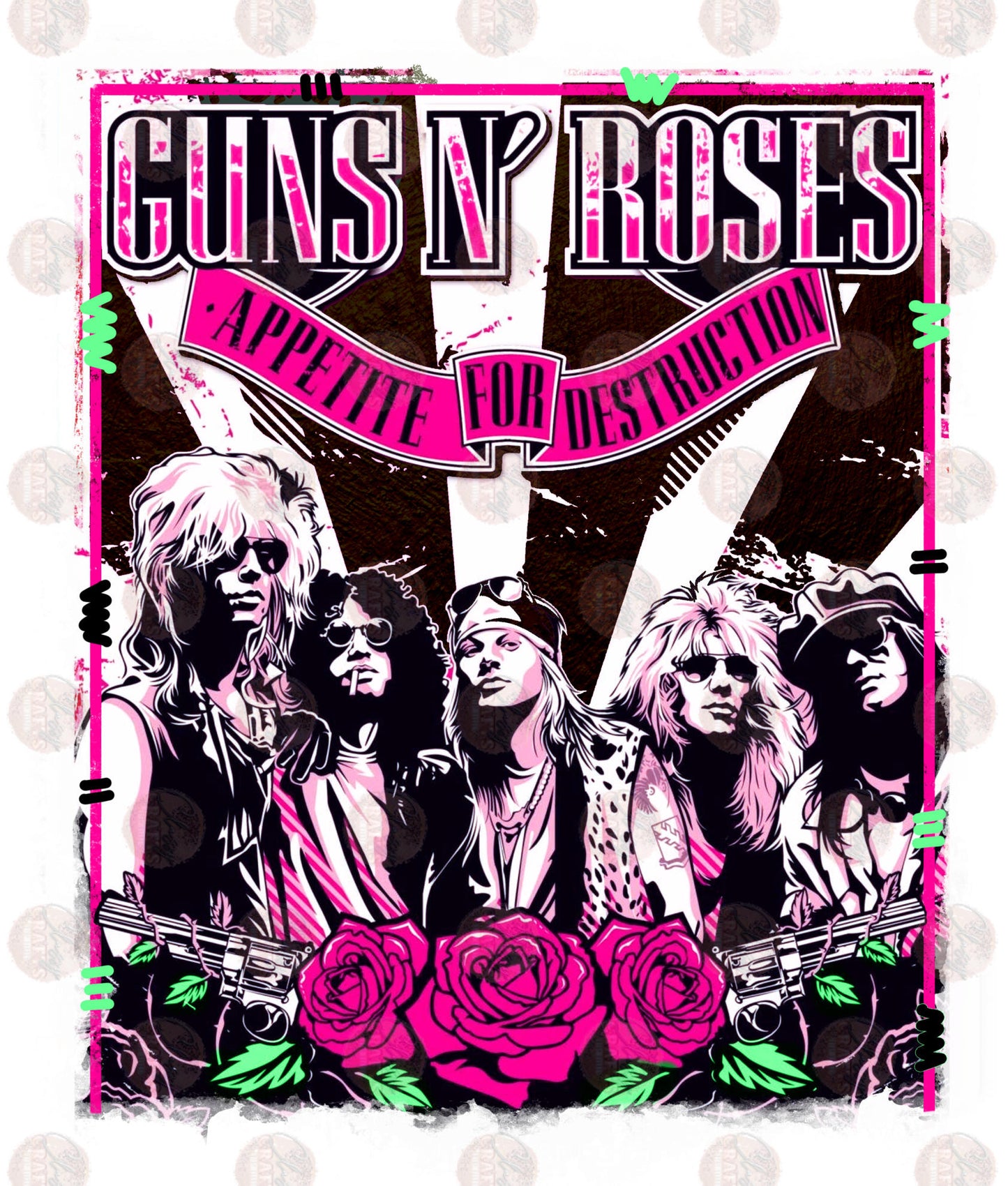 G Rose Hot Pink Transfer