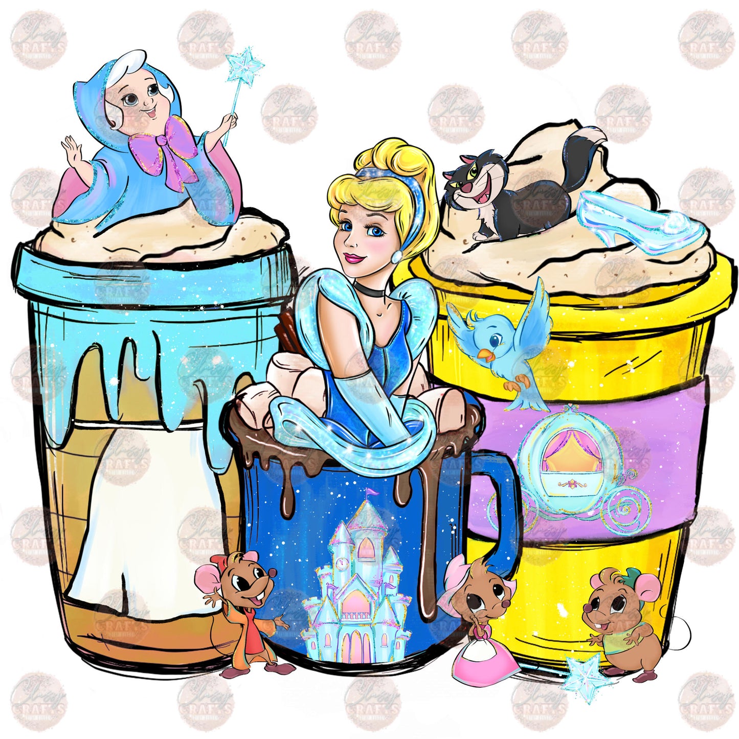 Glass Slipper Coffee Transfer