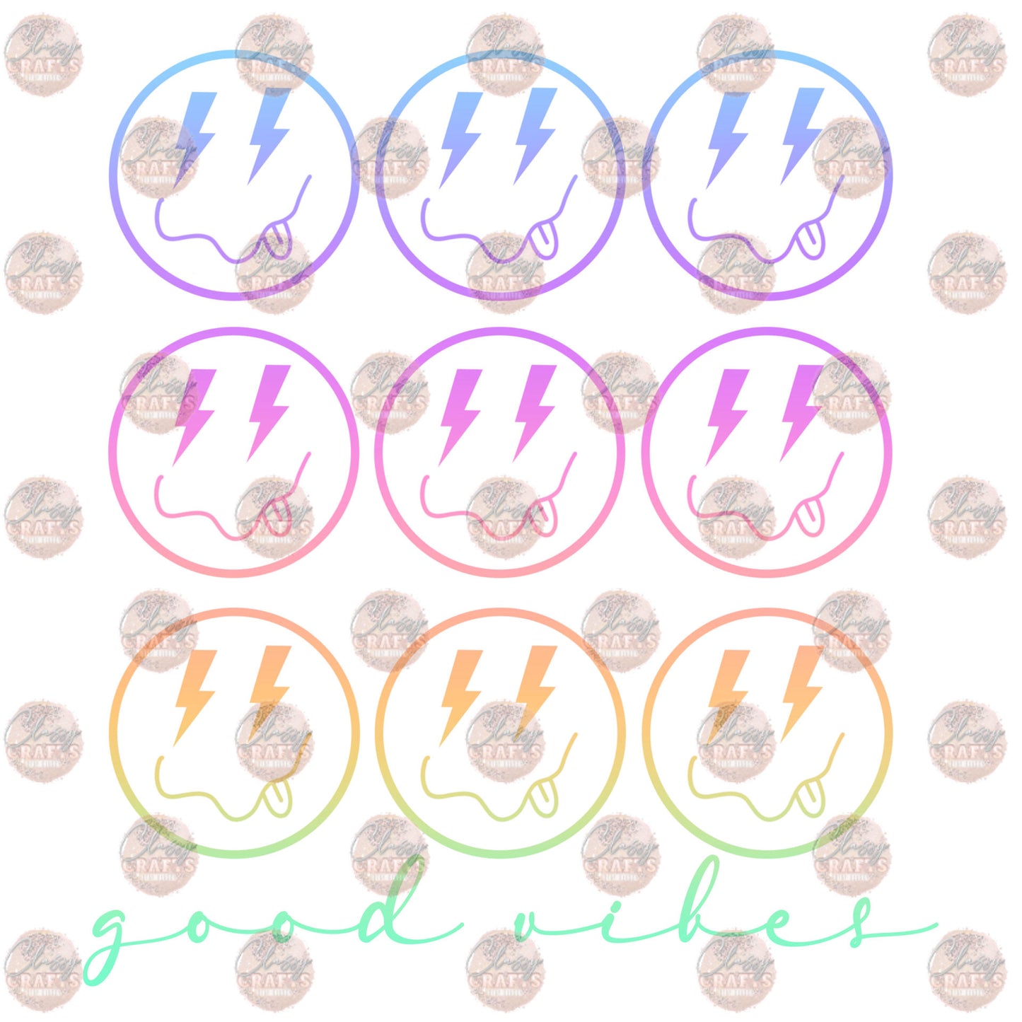 Good Vibes Rainbow Transfer