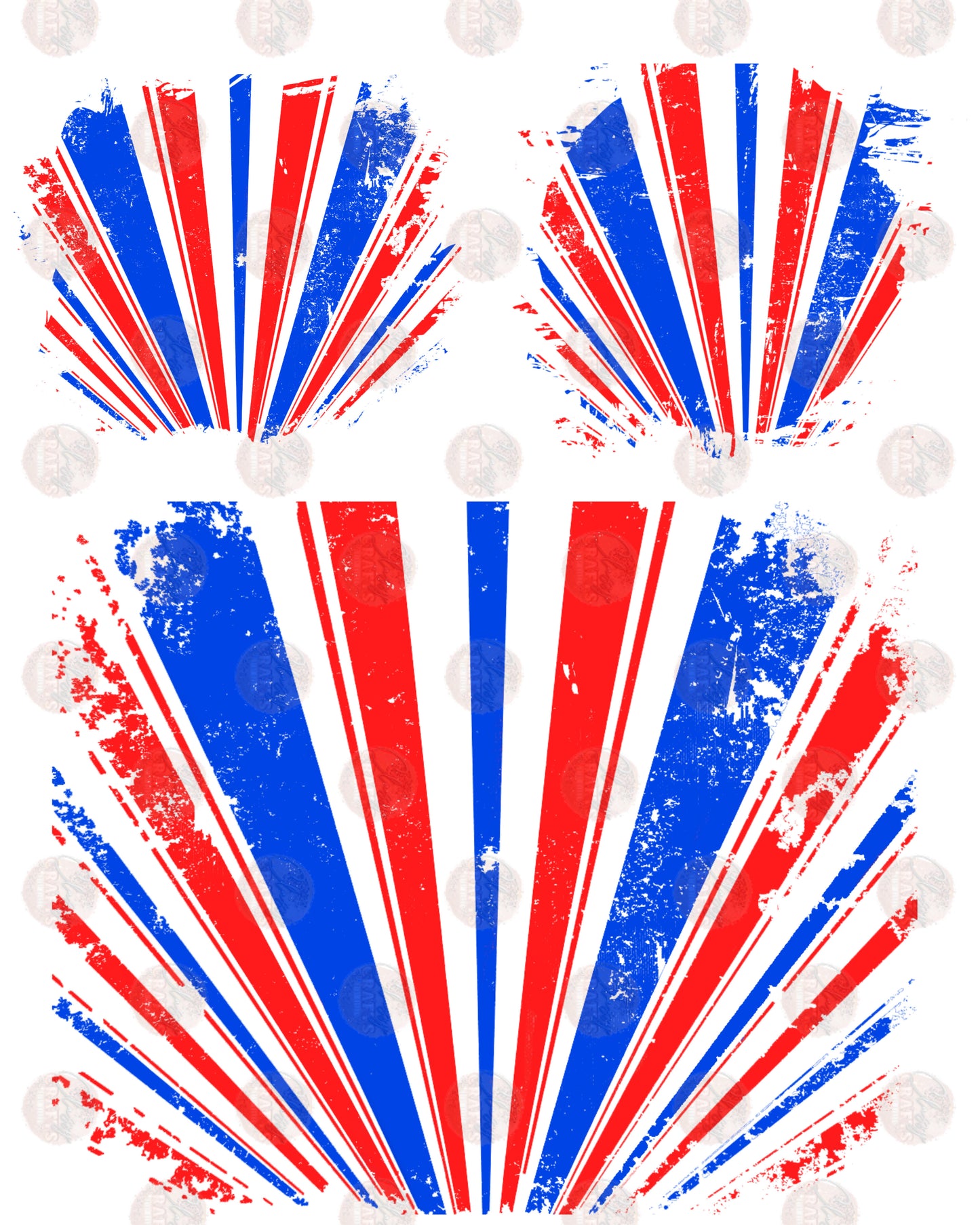 Red White Blue Sleeve & Patches -Sublimation Transfer
