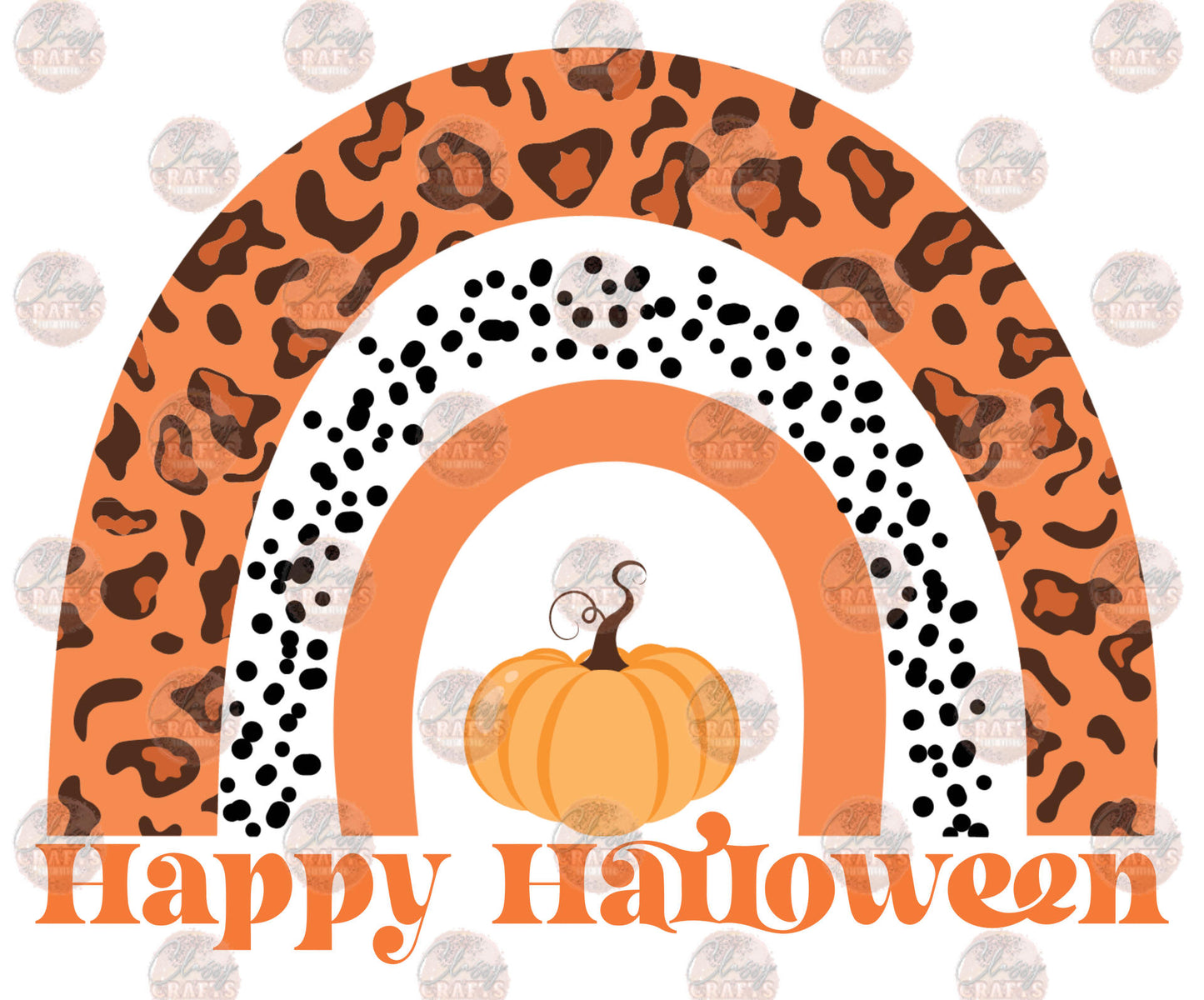 Happy Halloween Rainbow Transfer