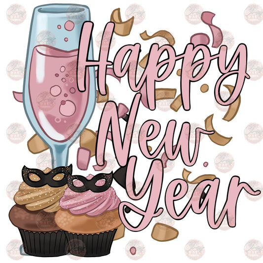 Happy New Year Champagne - Transfer