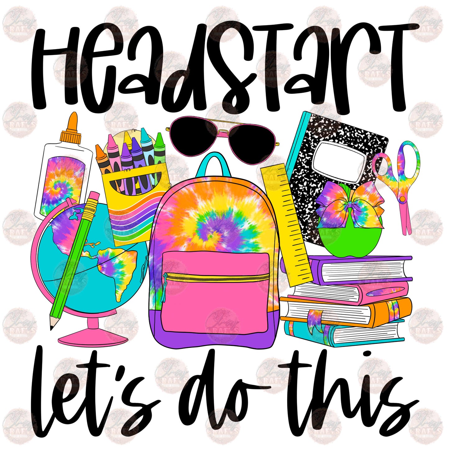 Head Start Lets Do This Tie Dye Transfer