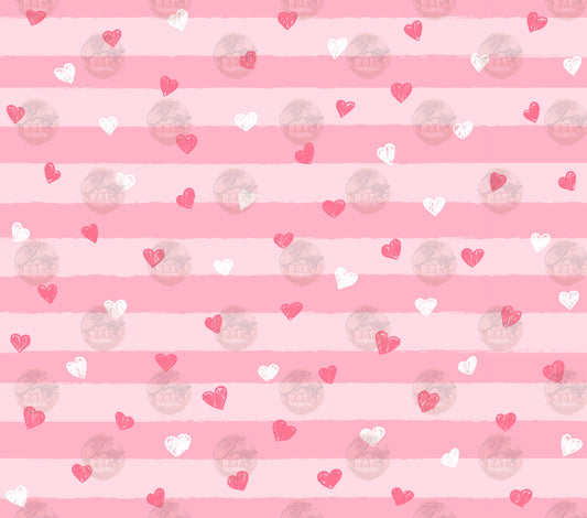 Heart Stripe Pattern Tumbler Wrap