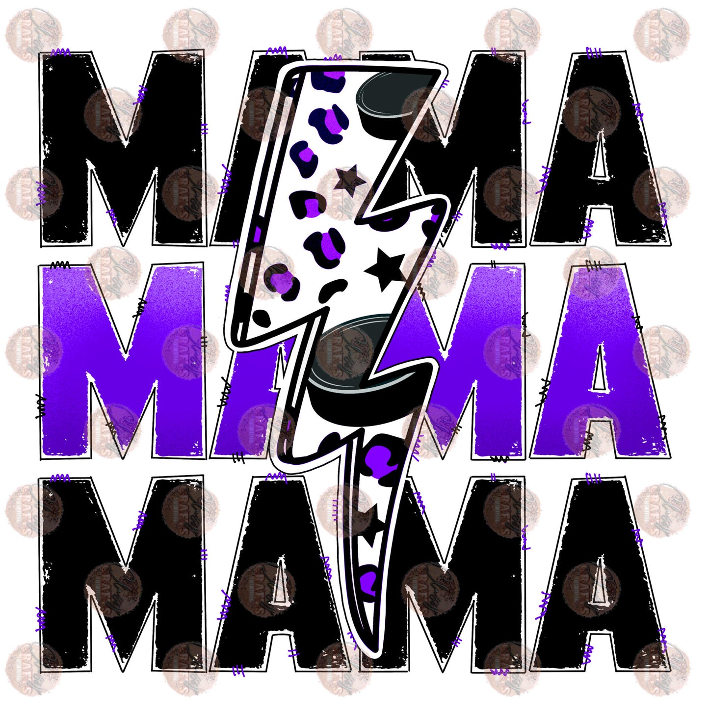 Hockey Mama Purple Transfer