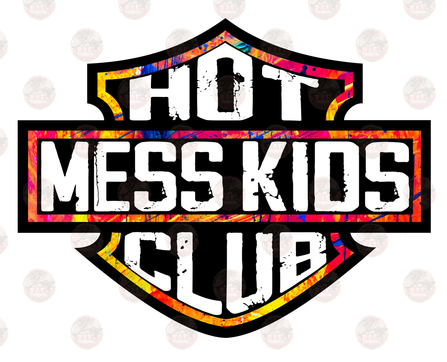 Hot Mess Kids /Multicolored Transfer
