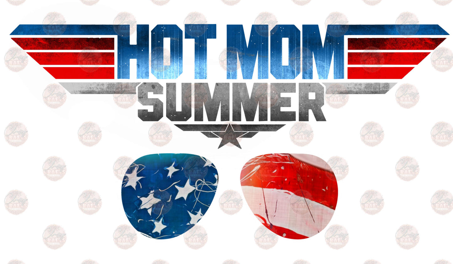Hot Mom Summer Patriotic No Frame Transfer