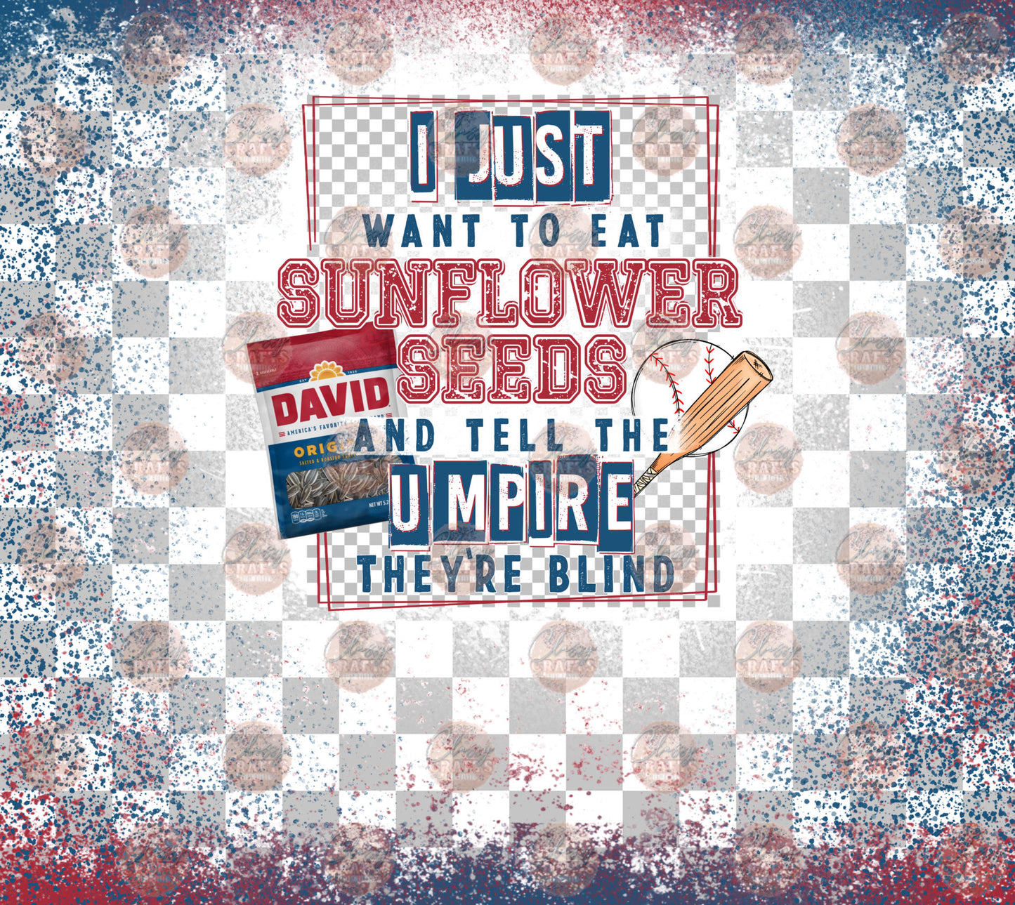I Just Want To Eat Sunflower Seeds Baseball Tumbler Wrap