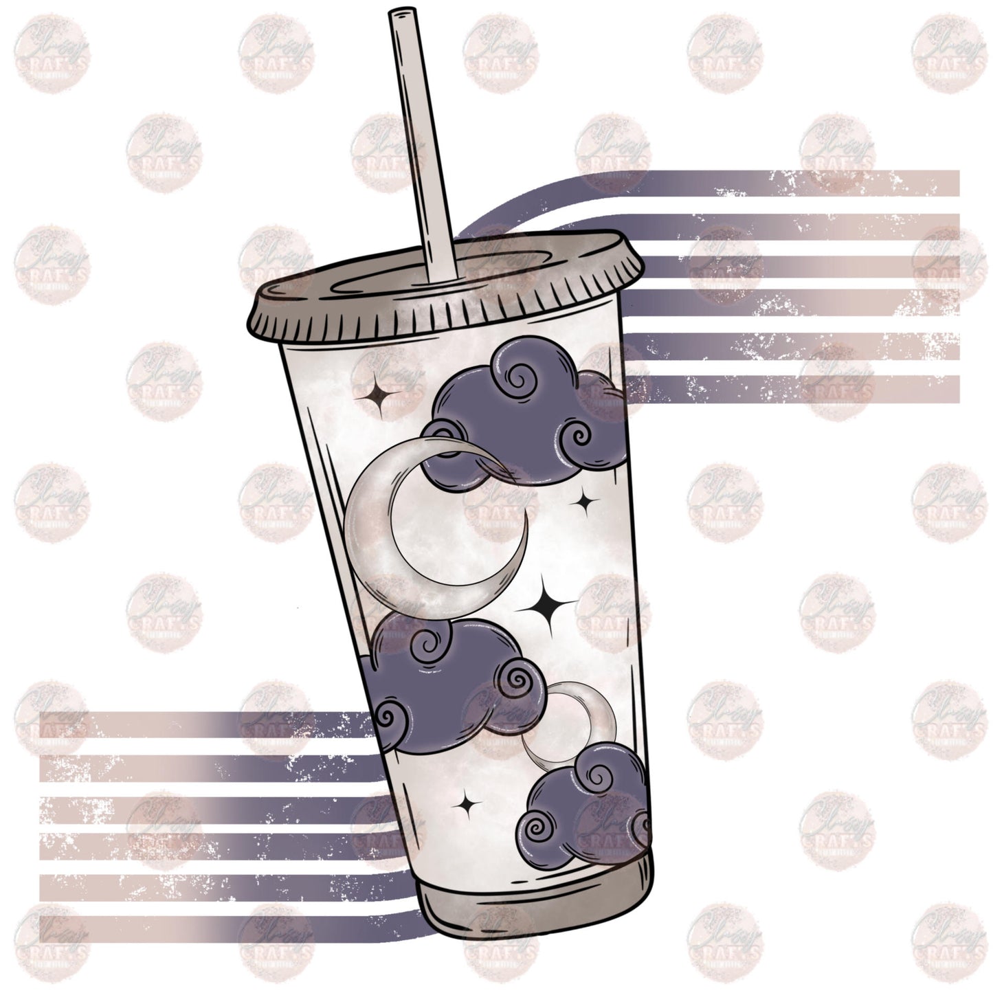 Iced Coffee Dreams Stripe Transfer