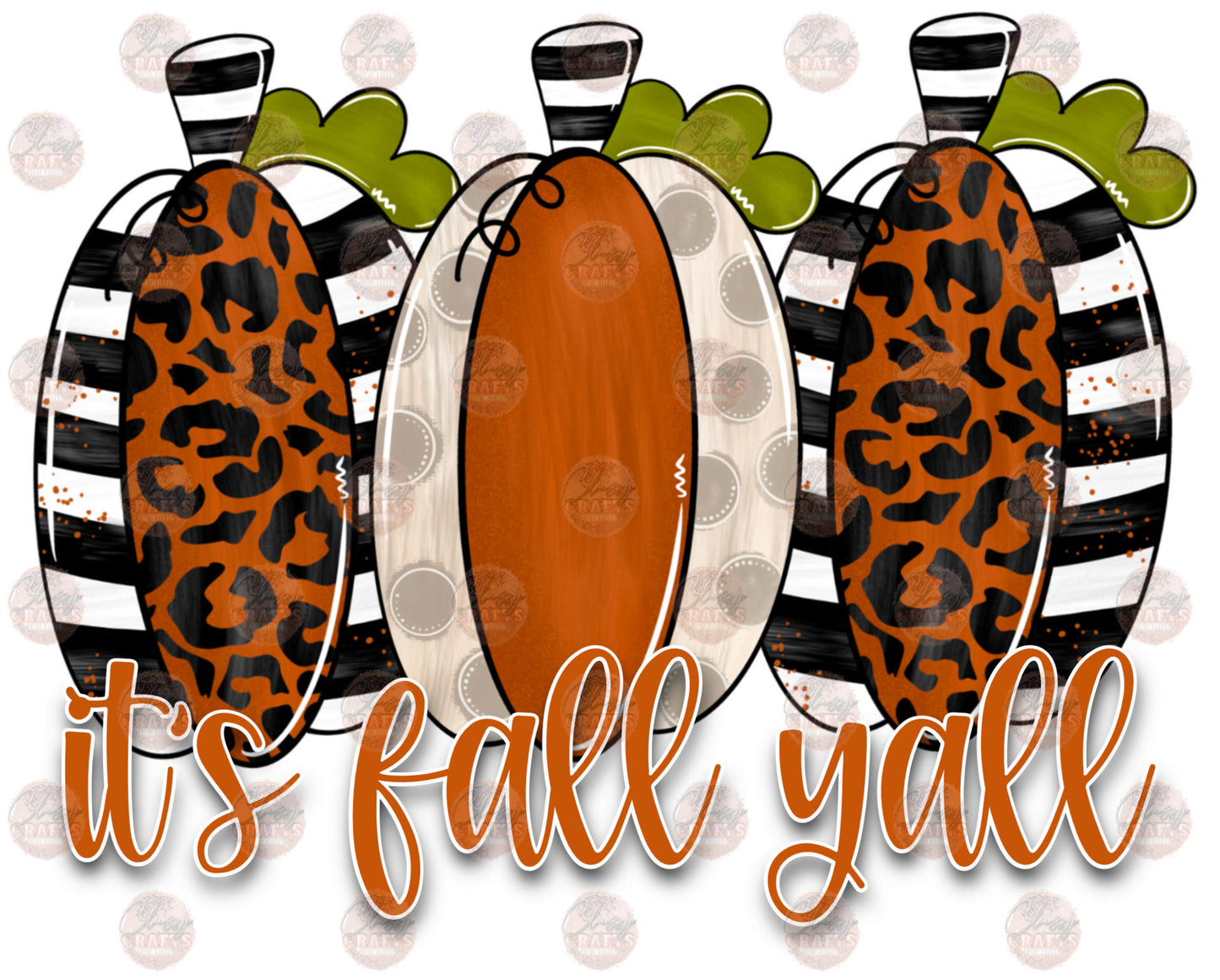 It's Fall Ya'll Stripes Transfer