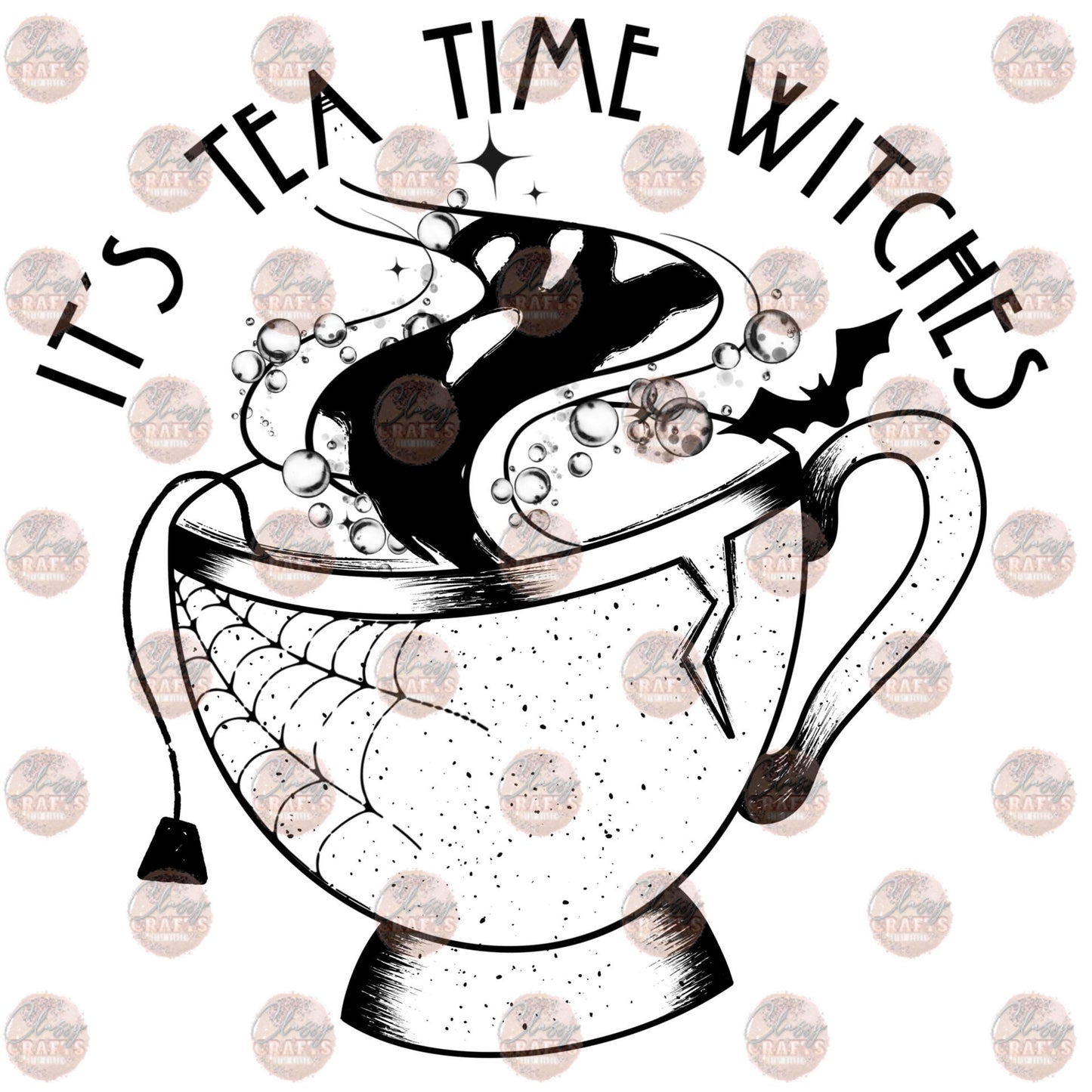 It's Tea Time Witches Transfer