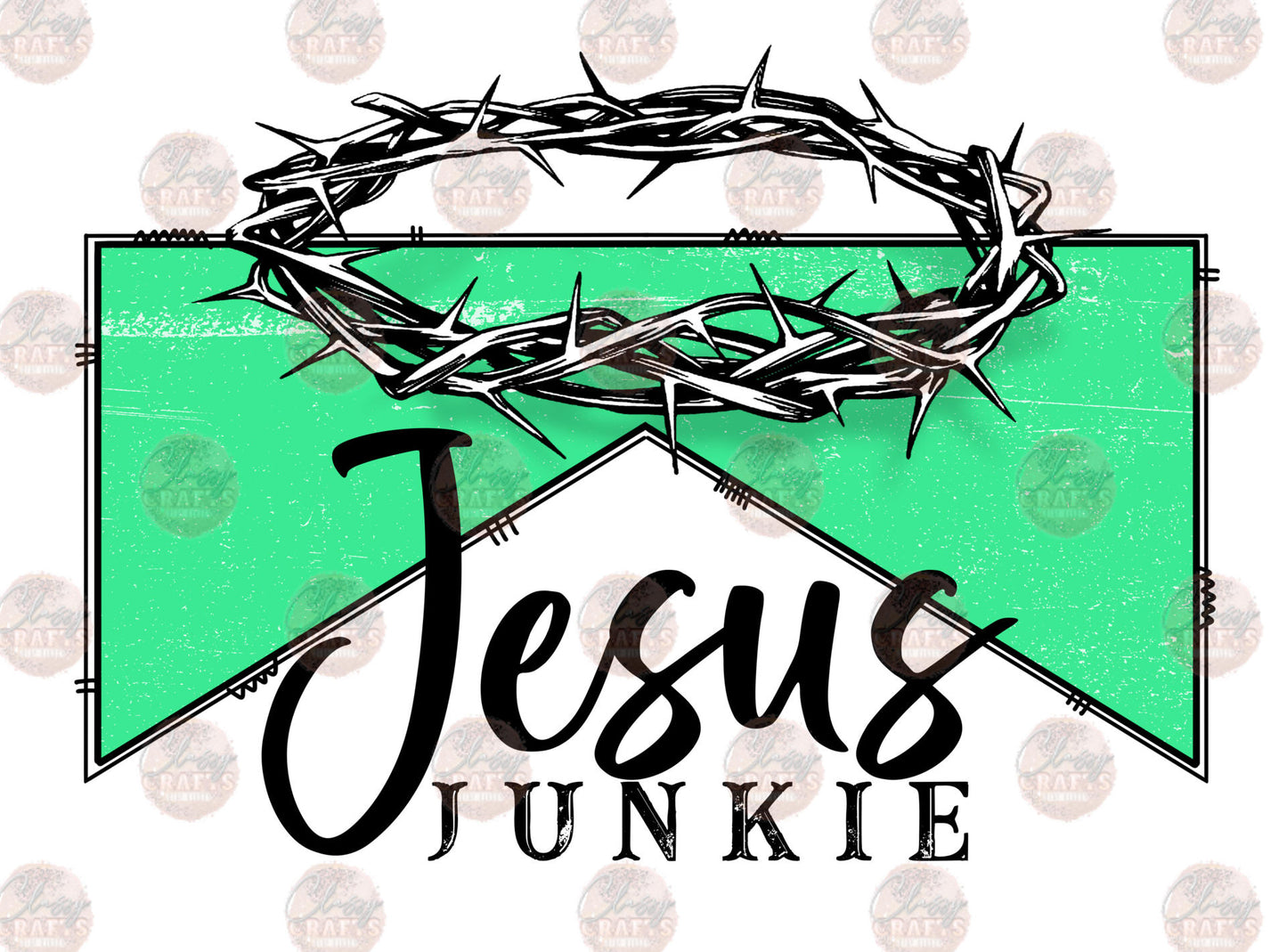 Jesus Junkie Green Transfer