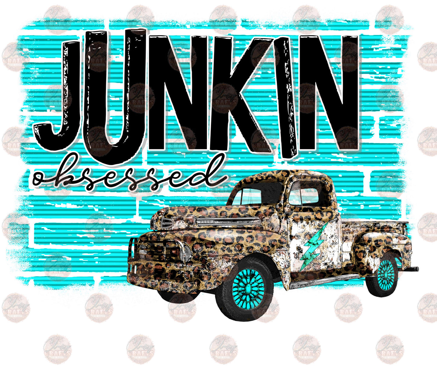 Junkin Obsessed Mint Brick- Transfer