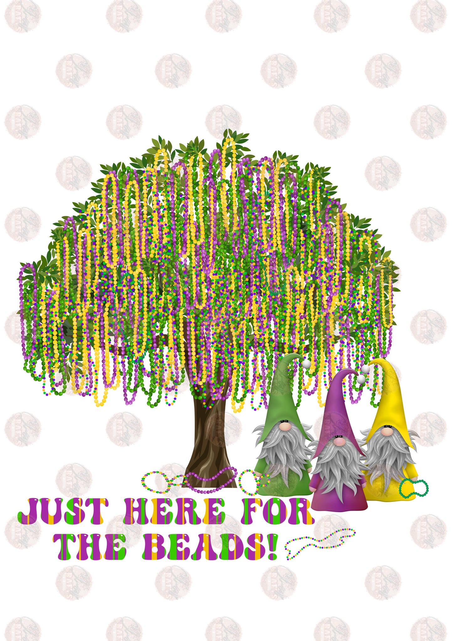Just Here For The Beads Gnomes and Tree Transfer