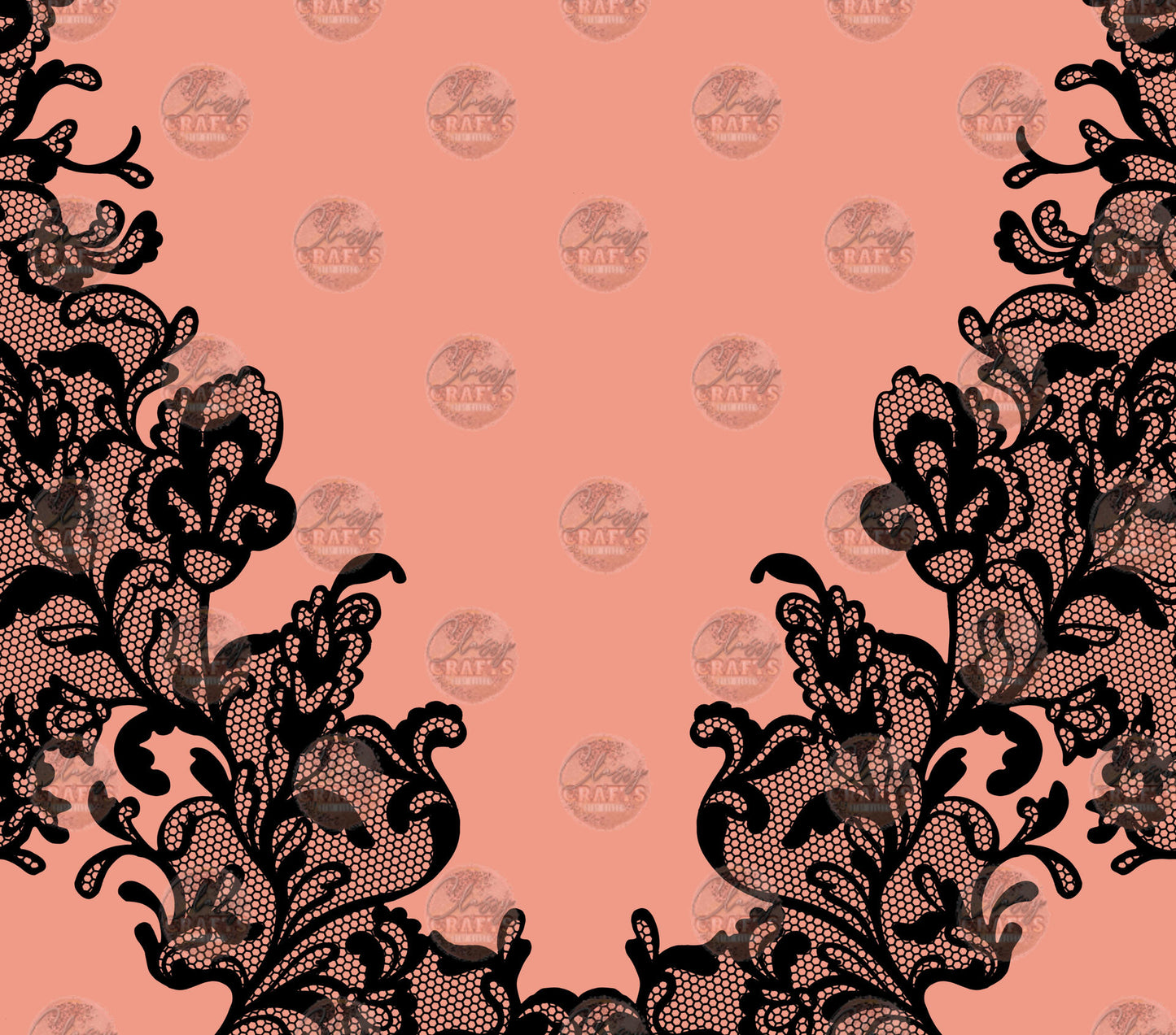 Lace Peach Tumbler Wrap