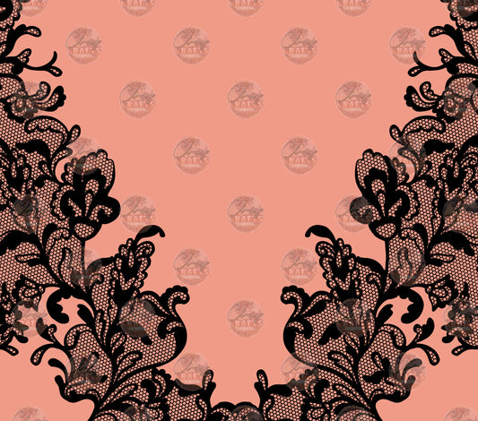 Lace Peach Tumbler Wrap