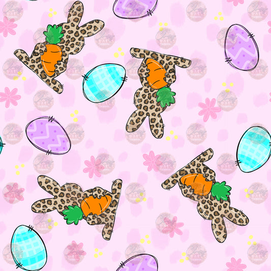 Leopard Bunnies Pink Tumbler Wrap