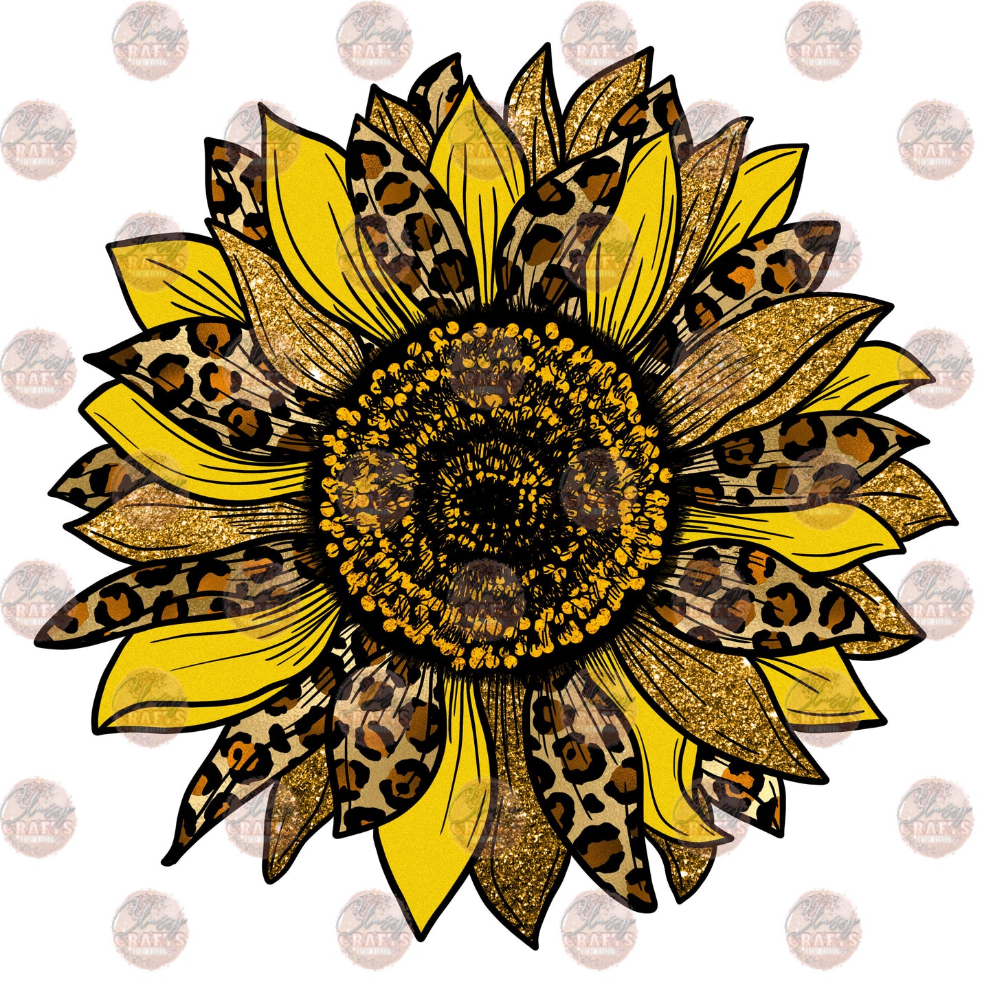 Leopard Sunflower Transfer