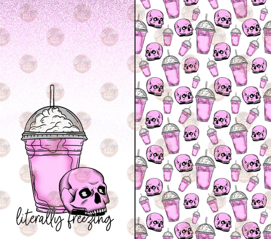 Literally Freezing Pink Tumbler Wrap