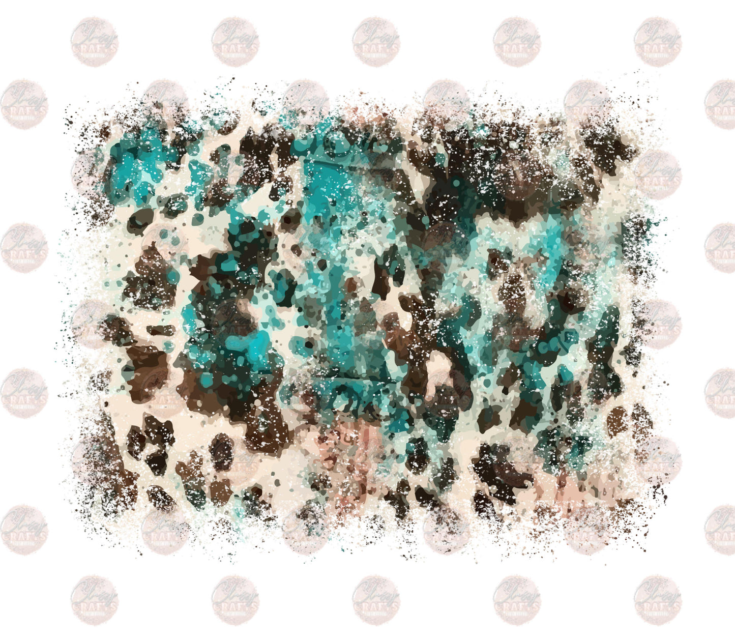 Little Bit Angel Cowhide Sleeve Turquoise Transfer