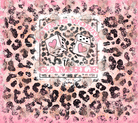 Love Is Worth The Gamble Tumbler Wrap