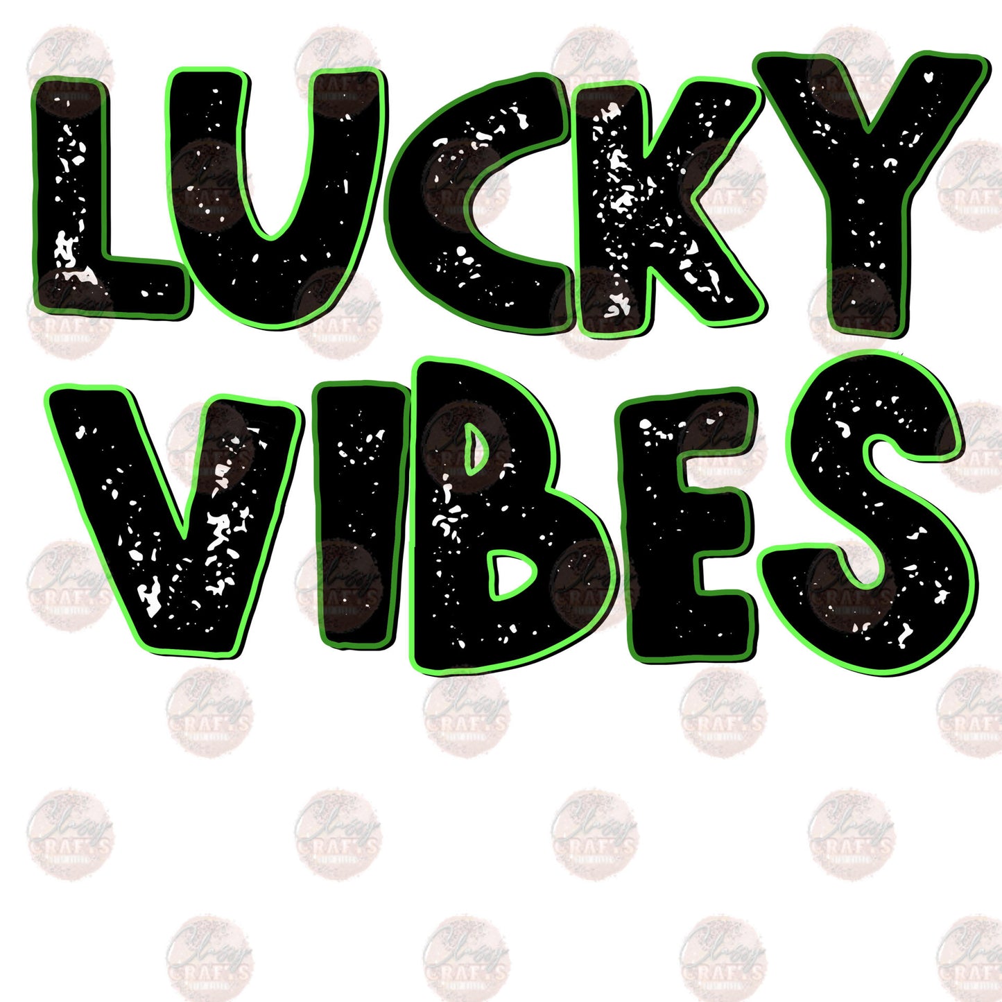 Lucky Vibes Retro Transfer